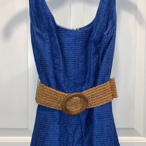 Women's Nine West Blue Belted Mini Dress